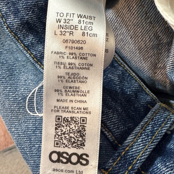 Stylish ASOS Patchwork Blue Denim Skinny Jeans EUC - Picture 8 of 8